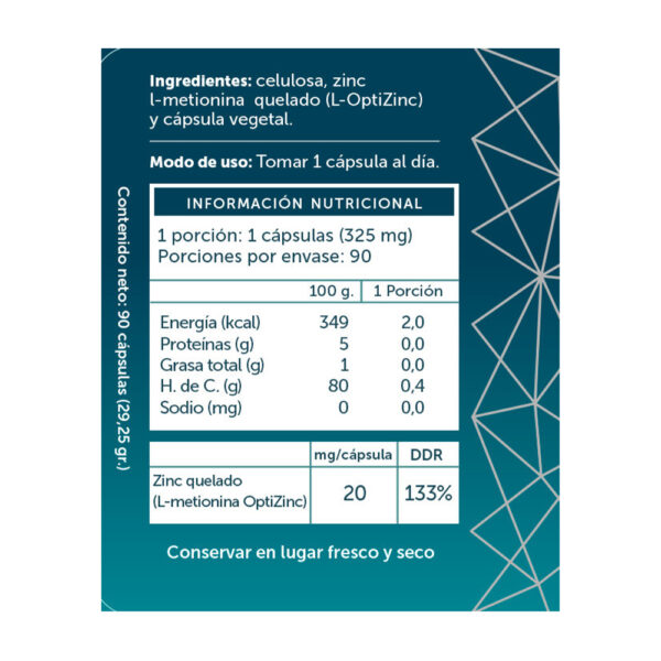 Zinc PLUS 20 mg (90 cáps) - Imagen 4