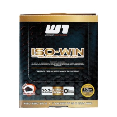 Proteína hidrolizada sabor Chocolate ISO WIN Sachet 30 grs. Winkler Nutrition
